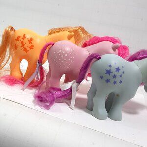 Lot 3 My Little Pony 40th Year Anniversary Cotton Candy  Blue Belle  Butterscotc
